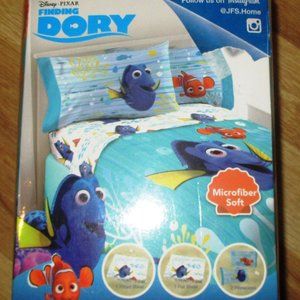 New Disney Pixar Finding Dory 4 Piece FULL Sheet Set for Kids